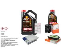 Mahle Controllo Set 6L Motul 8100 x-Pulire Efe 5W-30 per Honda Cr-V