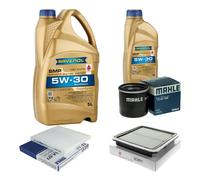 MAHLE Controllo Set 6L RAVENOL 5W-30 per Subaru Outback 2.5 Bi-Fuel AWD