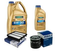 MAHLE Controllo Set 6L RAVENOL FO 5W-30 per Hyundai Terracan 3.5i V6 4WD