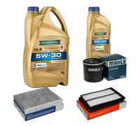 MAHLE Controllo Set 6L RAVENOL HLS 5W-30 per Nissan Qashqai II 1.6 DiG-T