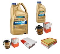 MAHLE Controllo Set 6L RAVENOL SMP 5W-30 per Fiat Croma 1.9 D Multijet