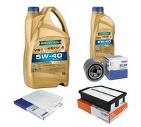 MAHLE Controllo Set 6L RAVENOL Turbo VST 5W-40 per Hyundai IX35 2.0