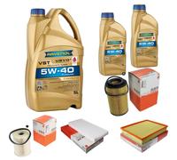MAHLE Controllo Set 7 L 5W-40 RAVENOL Turbo VST per Opel Signum Vectra C