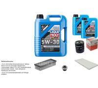 Mahle Controllo Set 7 L Liqui Moly da Molto Tempo 5W-30 per Fiat Tipo 1.4 Ad.es.