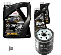 Mahle Controllo Set 7 L mannol 5W-30 Longlife per Opel Frontera B 2.2i 2.0i
