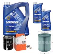 Mahle Controllo Set 7 L mannol Defender 10W-40 per Honda Cr-V II 2.0 Fr-V