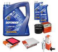 MAHLE Controllo Set 7 L MANNOL Defender 10W-40 Per Mazda 2 1.4 1.25 1.6