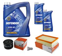 MAHLE Controllo Set 7 L MANNOL Defender 10W-40 Per Nissan Micra III 1.5 dCi