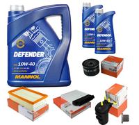 MAHLE Controllo Set 7 L MANNOL Defender 10W-40 Per Nissan Micra III 1.5 dCi