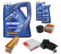 MAHLE Controllo Set 7 L MANNOL Defender 10W-40 Per Renault Clio II 1.5 dCi