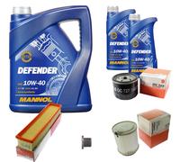MAHLE Controllo Set 7 L MANNOL Defender 10W-40 Per Renault Kangoo 1.5 dCi