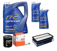 MAHLE Controllo Set 7 L MANNOL Defender 10W-40 Per Toyota MR 2 II 2.0 16V