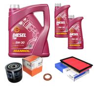 MAHLE Controllo Set 7 L MANNOL Diesel TDI 5W-30 Per Nissan X-Trail 2.2 dCi