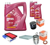 MAHLE Controllo Set 7 L MANNOL Diesel TDI 5W-30 Per Nissan X-Trail 2.2 dCi