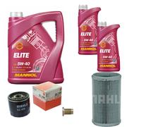 MAHLE Controllo Set 7 L MANNOL Elite 5W-40 Per Alfa Romeo 156 Sportwagon 1.9