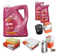 MAHLE Controllo Set 7 L MANNOL Elite 5W-40 Per Fiat Brava 1.9 TD 75 S Bravo