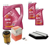 MAHLE Controllo Set 7 L MANNOL Elite 5W-40 Per Honda CR-V II 2.2 CTDI FR-V