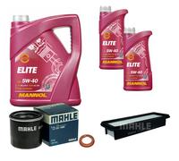 MAHLE Controllo Set 7 L MANNOL Elite 5W-40 Per Nissan Note 1.2 DiG-S Micra