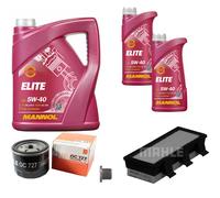 MAHLE Controllo Set 7 L MANNOL Elite 5W-40 Per Renault Kangoo Express D 65