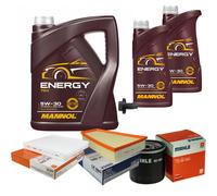 MAHLE Controllo Set 7 L MANNOL Energy 5W-30 per Ford Mondeo IV Turnier 1.6 Ti