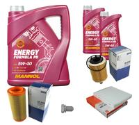 MAHLE Controllo Set 7 L MANNOL Energy Formula PD 5W-40 Per Audi A2 1.4 TDI