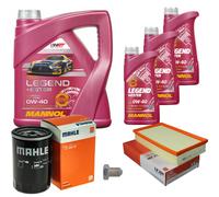 MAHLE Controllo Set 7 L MANNOL Legend+Ester 0W-40 Per Audi 80 2.0 E 1.6E 100