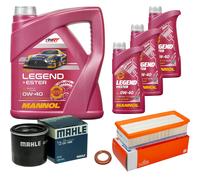 MAHLE Controllo Set 7 L MANNOL Legend+Ester 0W-40 Per Renault Clio IV 1.6 RS