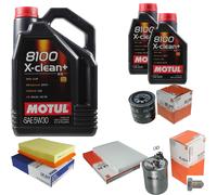 MAHLE Controllo Set 7 L Motul 8100 X-CLEAN+ 5W-30 Per VW Polo 64 1.9 D