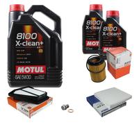Mahle Controllo Set 7 L Motul 8100 x-Pulire+5W-30 per Honda Cr V