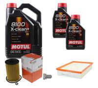 Mahle Controllo Set 7 L Motul 8100 x-Pulire+5W-30 per Skoda Spaceback Rapido