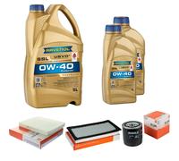 MAHLE Controllo Set 7 L RAVENOL SSL 0W-40 per Dodge Caliber Olio Motore Cambio