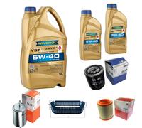 MAHLE Controllo Set 7 L RAVENOL Turbo VST 5W-40 per Audi A8 3.0