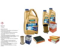 MAHLE Controllo Set 7 L RAVENOL VSE 0W-20 per VW Passat 2.0 TDI