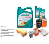 Mahle Controllo Set 7L Addinol Giga di Luce Mv 5W-30 per Audi 80 89 89Q