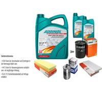Mahle Controllo Set 7L Addinol Giga Luce Mv 5W-30 per Audi Coupe 89 8B 2.0