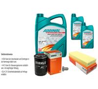 Mahle Controllo Set 7L Addinol Giga Luce Mv 5W-30 per Audi Coupè 89 8B