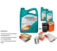 Mahle Controllo Set 7L Addinol Giga Luce Mv 5W-30 per Audi Serie Coupé 89 8B