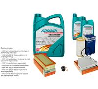 MAHLE Controllo Set 7L ADDINOL SUPER LIGHT 5W-40 Per Audi Q3 8UB 8UG 2.0
