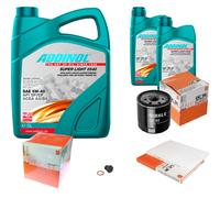 MAHLE Controllo Set 7L ADDINOL SUPER LIGHT 5W-40 Per Opel Omega B V94 2.0