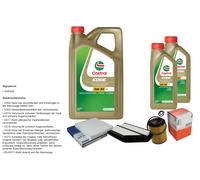 Mahle Controllo Set 7L castrol edge 5W-30 C3 per Honda Cr-V III 2.2i-CTDI