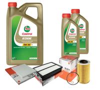 MAHLE Controllo Set 7L CASTROL EDGE 5W-30 C3 Per Hyundai Tucson 2.0 CRDi KIA
