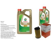 MAHLE Controllo Set 7L CASTROL EDGE 5W-30 C3 Per Jeep Wrangler III 2.8 CRD