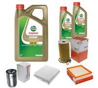 MAHLE Controllo Set 7L CASTROL EDGE 5W-30 C3 Per Lancia Voyager 2.8 CRD