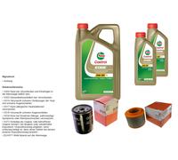 Mahle Controllo Set 7L castrol edge 5W-30 C3 per Mazda BT-50 Pick-Up 2.5