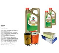 MAHLE Controllo Set 7L CASTROL EDGE 5W-30 C3 Per Mercedes-Benz GLK-Klasse