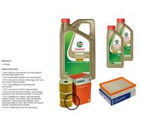 MAHLE Controllo Set 7L CASTROL EDGE 5W-30 C3 Per Nissan NP300 Navara Pick-Up