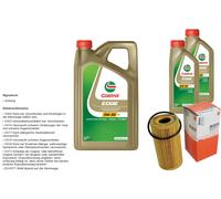 MAHLE Controllo Set 7L CASTROL EDGE 5W-30 C3 Per Nissan Qashqai +2 I 2.0 dCi
