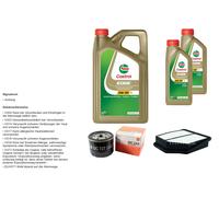 MAHLE Controllo Set 7L CASTROL EDGE 5W-30 C3 Per Suzuki Grand Vitara II 1.9