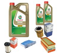 MAHLE Controllo Set 7L CASTROL EDGE 5W-30 C3 Per VW Tiguan 2.0 TDI 4Motion