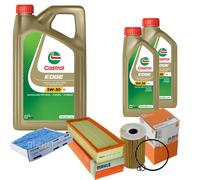 MAHLE Controllo Set 7L CASTROL EDGE 5W-30 C3 Per VW Tiguan 2.0 TDI 4Motion